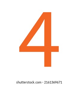 NÚMERO 4 ILUSTRACIÓN DEL VECTOR DE ARTE DE CLIP SENCILLO