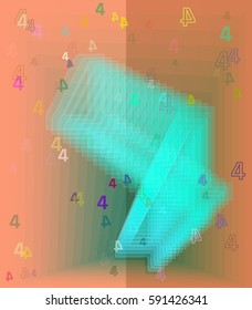 Number 4 template texture