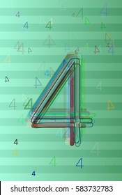 Number 4 texture template