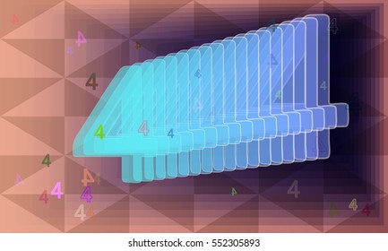 Number 4 vector background at modern festival, speculative banner between image