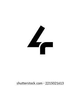 Number 4 vector logo design