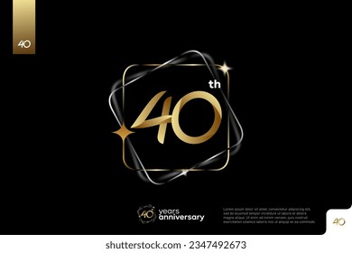 Number 40 logo icon design, 40th birthday logo number, anniversary 40
