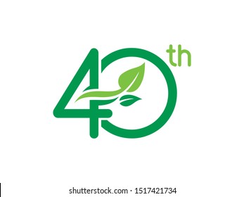 Number 40 Logo Symbol Template Design Stock Vector (Royalty Free ...