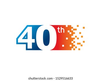 Number 40 Logo Symbol Template Design Stock Vector (Royalty Free ...