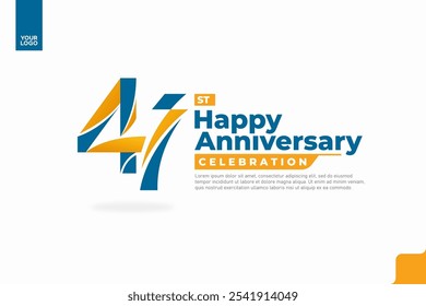 Number 41 logo icon design, 41st birthday logo number, anniversary 41