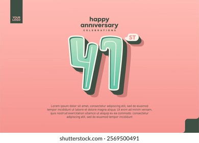 Number 41 logo icon design, 41st birthday logo number, anniversary 41