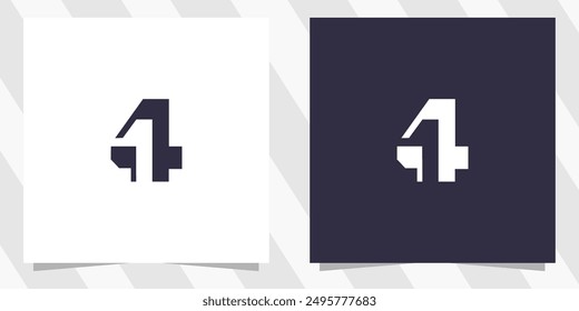 Number 41 monogram logo design