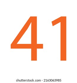 NÚMERO 41 ILUSTRACIÓN DEL VECTOR DE ARTE DE CLIP SENCILLA 