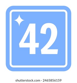 Number 42 vector illustration flat design isolated on white background