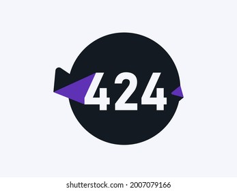 Imagen vectorial de diseño de iconos del logotipo número 424