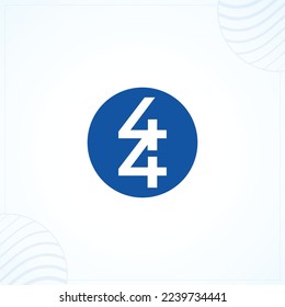 Plantilla vectorial de diseño creativo de logotipo premium número 44