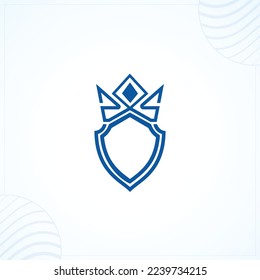 número 44 Crown creativo diseño de logotipo premium diseño vectorial plantilla