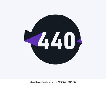 Number 440 logo icon design vector image