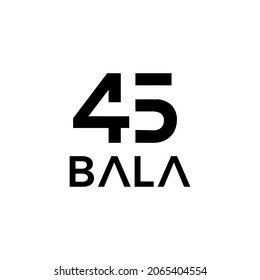 number 45 logo design. 54 logo identity