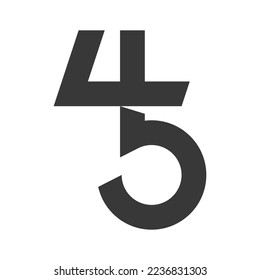 Number 45 logo vector design