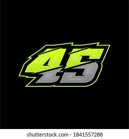 Number 45 Racing Vector Design