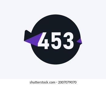 Number 453 logo icon design vector image