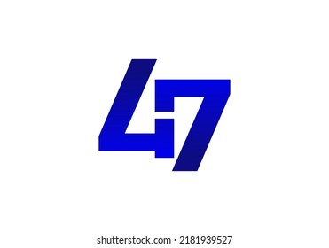 Number 47 Logo simple design