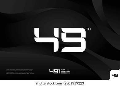 Number 49 logo icon design 49th birthday logo number anniversary 49