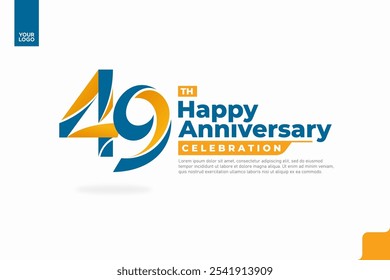 Number 49 logo icon design, 49th birthday logo number, anniversary 49