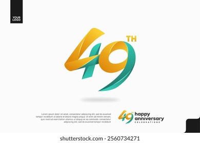 Number 49 logo icon design, 49th birthday logo number, anniversary 49