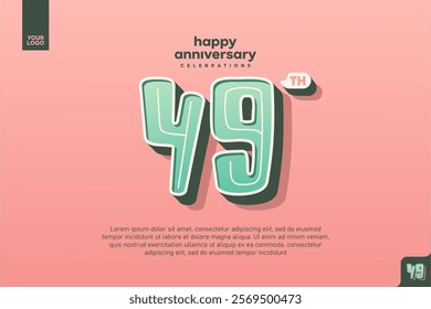 Number 49 logo icon design, 49th birthday logo number, anniversary 49