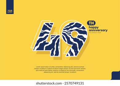 Number 49 logo icon design, 49th birthday logo number, anniversary 49