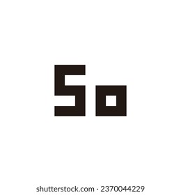 Number 5 0 square geometric symbol simple logo vector