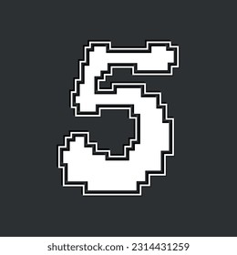 Number 5. Alphabet "Pixel Non Perfect" 