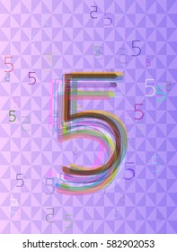 Number 5 art idea