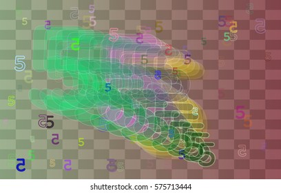 Number 5 art pattern