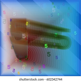 Number 5 background icon