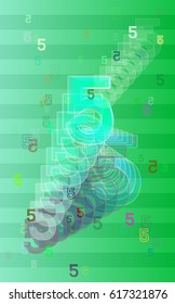 Number 5 background texture