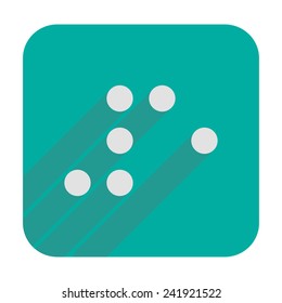 Number 5 in Braille icon