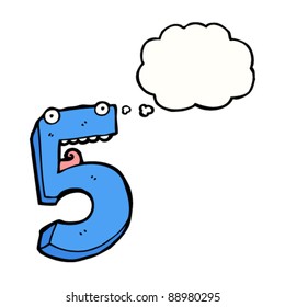 number 5 cartoon character