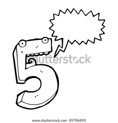 number 5 cartoon character