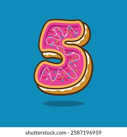 The number 5 is donut shape