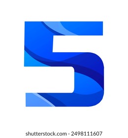 Diseño de logotipo de gradiente número 5 