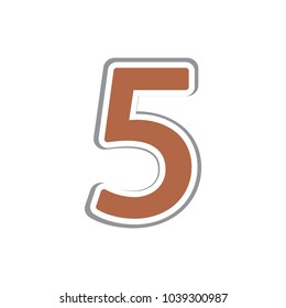 Number 5 icon vector illustration on white background