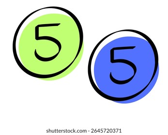  Number 5 Isolated on White Background, Cut Out
2025