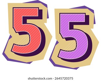  Number 5 Isolated on White Background, Cut Out
2025