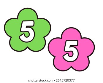  Number 5 Isolated on White Background, Cut Out
2025