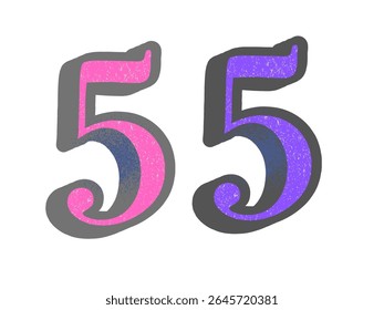  Number 5 Isolated on White Background, Cut Out
2025
