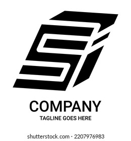 Nummer 5 Logo-Design in Form einer Box.