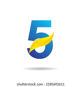 Number 5 Logo Elegant Cool Design Stock Vector (Royalty Free ...