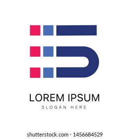 Number 5 logo icon design template elements
