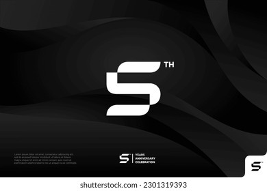 Number 5 logo icon design 5th birthday logo number anniversary 5