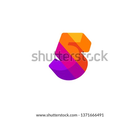 Number 5 logo icon design template elements