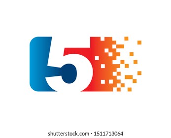 Number 5 logo or symbol template design