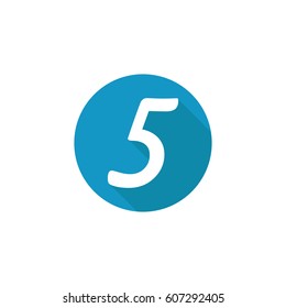 number 5 logo vector